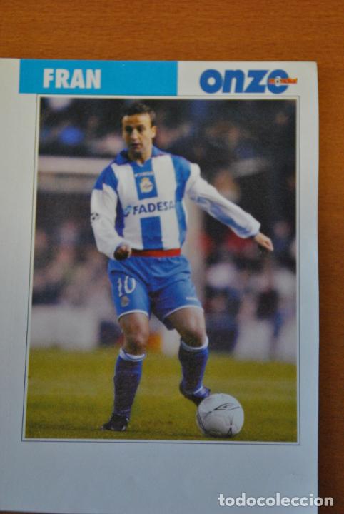 Colecionismo desportivo: Ficha de la revista ONZE de Fran con Deportivo La Coru&ntilde;a - goly