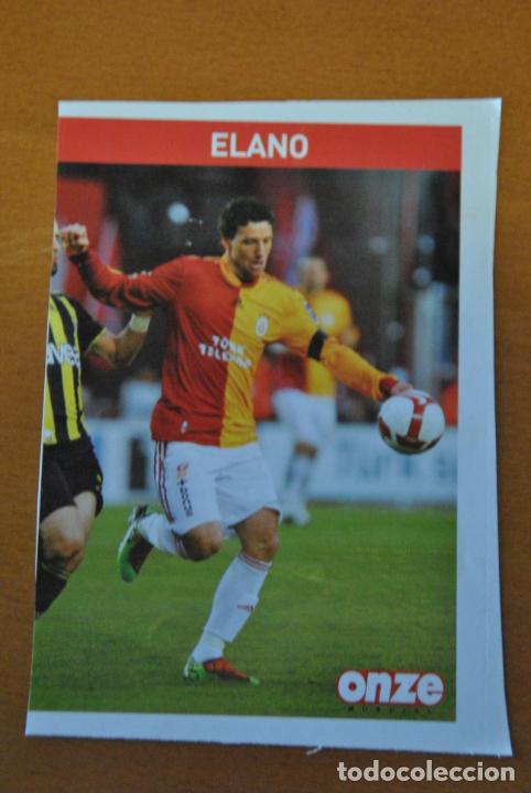 Coleccionismo deportivo: Ficha de la revista ONZE de Elano con Galatasaray - goly