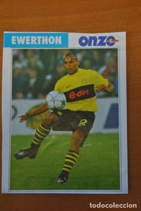 Coleccionismo deportivo: Ficha de la revista ONZE de Ewerthon con Borussia Dortmund - goly