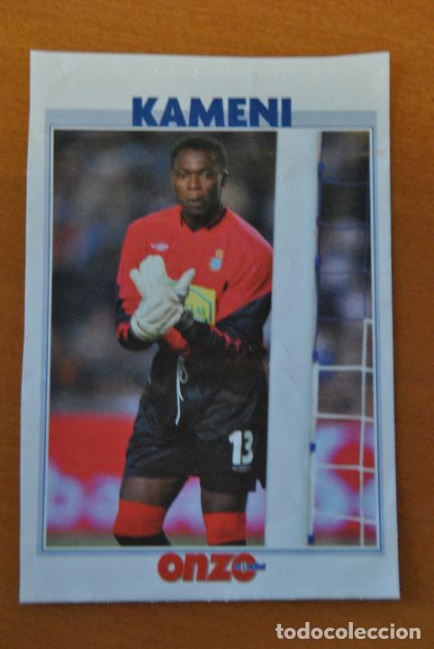 Coleccionismo deportivo: Ficha de la revista ONZE de Kameni con Espa&ntilde;ol - Espanyol - goly