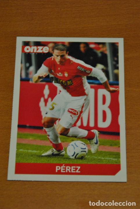 Colecionismo desportivo: Ficha de la revista ONZE de Perez con Monaco - goly