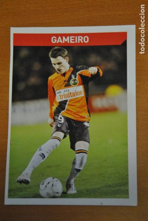 Sports collectibles: Ficha de la revista ONZE de Gameiro con Lorient - goly