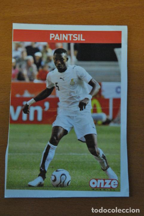Coleccionismo deportivo: Ficha de la revista ONZE de Paintsil con Ghana - goly