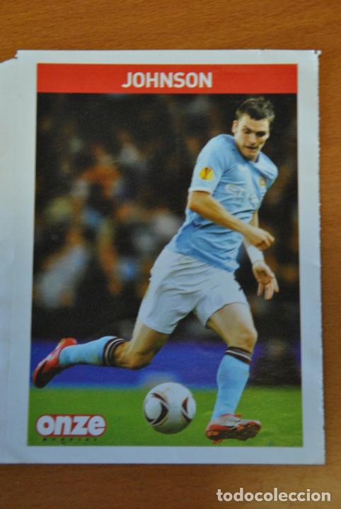 Sports collectibles: Ficha de la revista ONZE de Johnson con Manchester City - goly