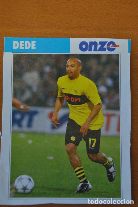 Sports collectibles: Ficha de la revista ONZE de Dede con Borussia Dortmund - goly