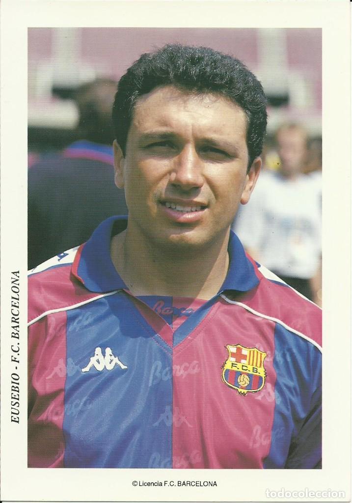 Coleccionismo deportivo: Antigua postal del F.C.Barcelona Eusebio - Foto 1