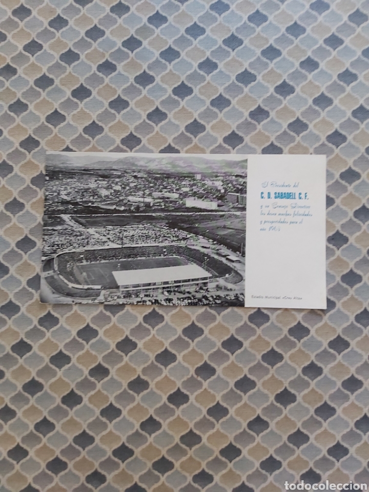 Colecionismo desportivo: TARJETA POSTAL.Estadio Municipal &rdquo;Creu Alta&rdquo;.FELICITACIONES Y PROSPERIDADES DE 1968