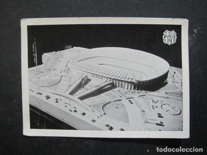 Colecionismo desportivo: FC BARCELONA-MAQUETA DEL NUEVO ESTADIO-CAMPO FUTBOL-POSTAL ANTIGUA-(76.767)