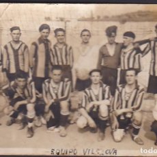 Coleccionismo deportivo: POSTAL FOTOGRAFICA EQUIPO VILANOVA DEL VALLES FECHADO EN GRANOLLERS 19-6-1930