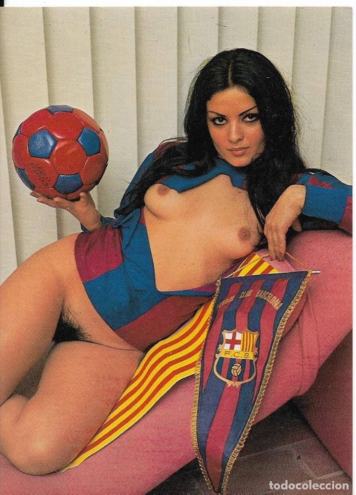 Coleccionismo deportivo: Postal er&oacute;tica F.C.B - Foto 1
