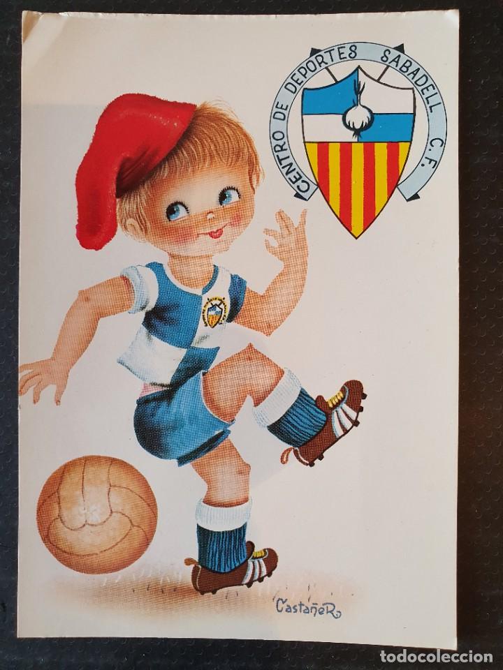 Coleccionismo deportivo: POSTAL C.E. SABADELL FINALES A&Ntilde;OS 60 - Foto 1