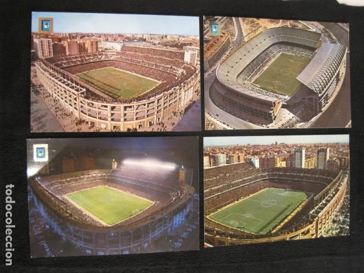 Collezionismo sportivo: REAL MADRID-ESTADIO SANTIAGO BERNABEU-LOTE DE 4 POSTALES DEL CAMPO DE FUTBOL-(78.723)