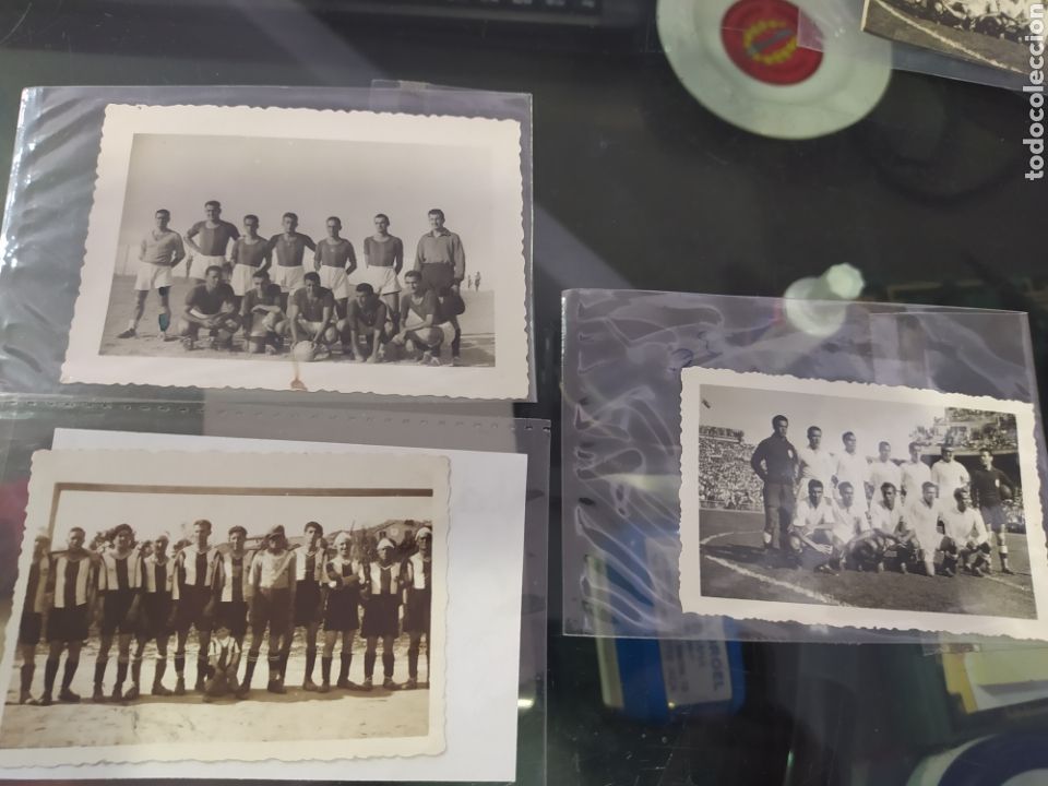 Coleccionismo deportivo: 3 f&uacute;tbol distintas &eacute;pocas fotos