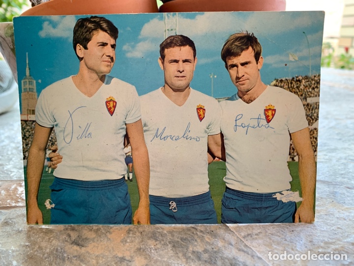 Coleccionismo deportivo: MARCELINO, VILLA Y LAPETRA. REAL ZARAGOZA - Foto 1