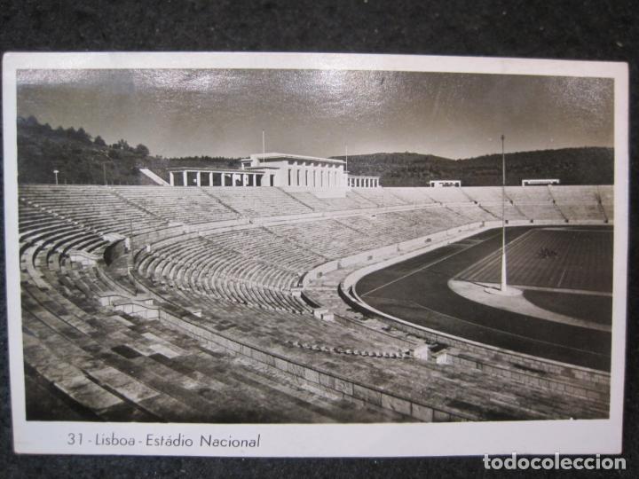 Coleccionismo deportivo: PORTUGAL-LISBOA-ESTADIO NACIONAL-FOTOGRAFICA-CAMPO ESTADIO FUTBOL-POSTAL ANTIGUA-(86.267)