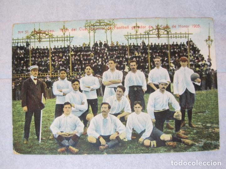 Coleccionismo deportivo: URUGUAY-MONTEVIDEO-TEAM CLUB NACIONAL-GANADOR COPA HONOR 1905-POSTAL ANTIGUA FUTBOL-(86.383) - Foto 1 - 302873013