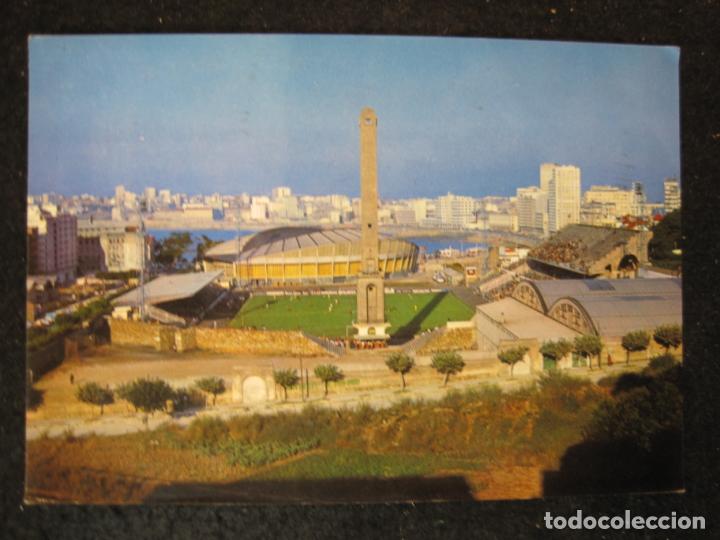 Collectionnisme sportif: LA CORU&Ntilde;A-ESTADIO DE RIAZOR-DEPORTIVO DE LA CORU&Ntilde;A-CAMPO DE FUTBOL-POSTAL ANTIGUA-(87.931)