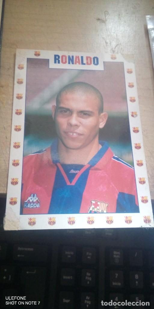 Coleccionismo deportivo: tarjeta postal de ronaldo barcelona 1996 - Foto 1
