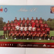 Coleccionismo deportivo: SUPER POSTAL ” MILAN A.C.” TEMPORADA 2000-2001 - 17X24. Lote 314905438