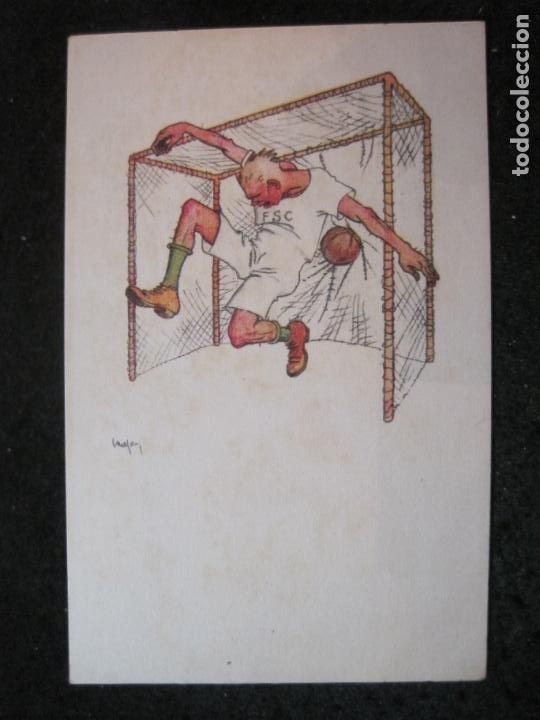 Sports collectibles: POSTAL ANTIGUA ILUSTRADA DE FUTBOL-(89.404)