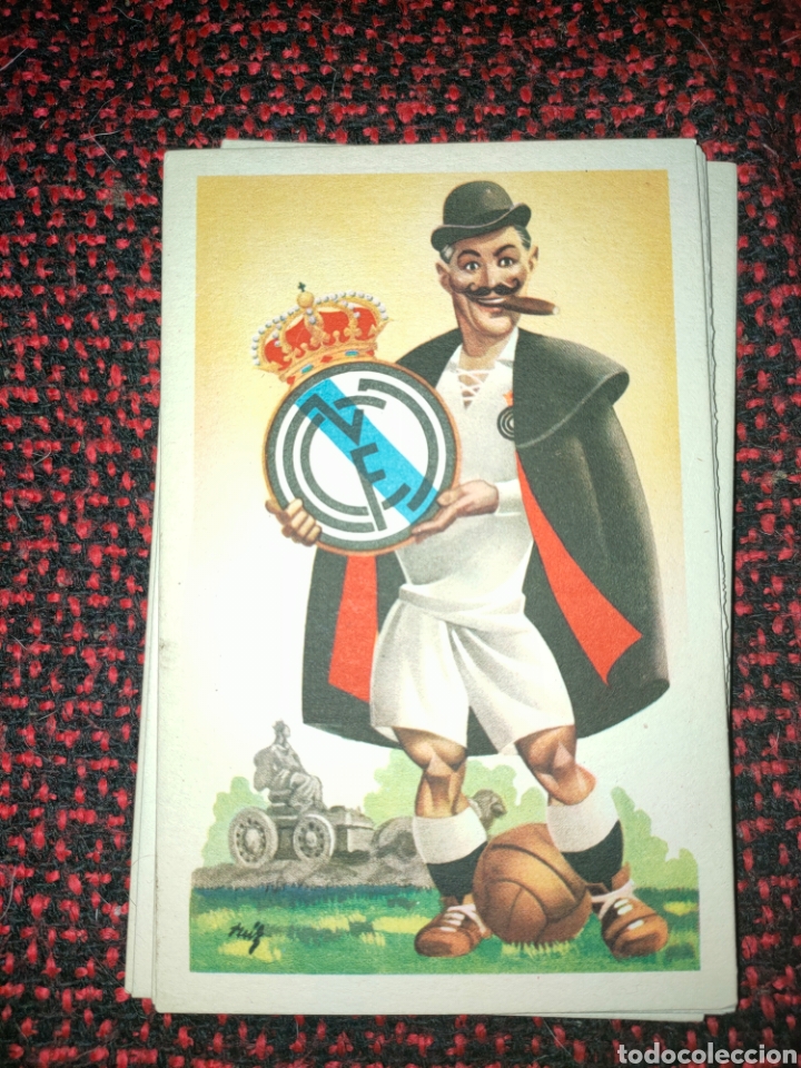 Coleccionismo deportivo: 10 POSTALES ANTIGUAS REAL MADRID - Foto 4