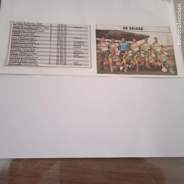 Sammelleidenschaft Sport: Don Bal&oacute;n Extra Liga 97-98. Foto plantilla y listado jugadores UD G&aacute;ldar