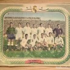 Coleccionismo deportivo: 12 PLANTILLAS DE FÚTBOL 1950 - CARTÓN A COLOR: REAL MADRID, ATHLETIC, BARÇA, ESPAÑA, VALENCIA.... Lote 358269065