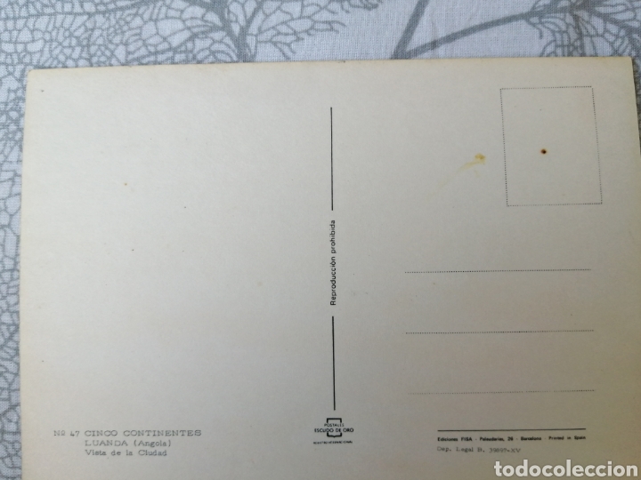 Coleccionismo deportivo: Postal estadio Luanda, Angola - Foto 2