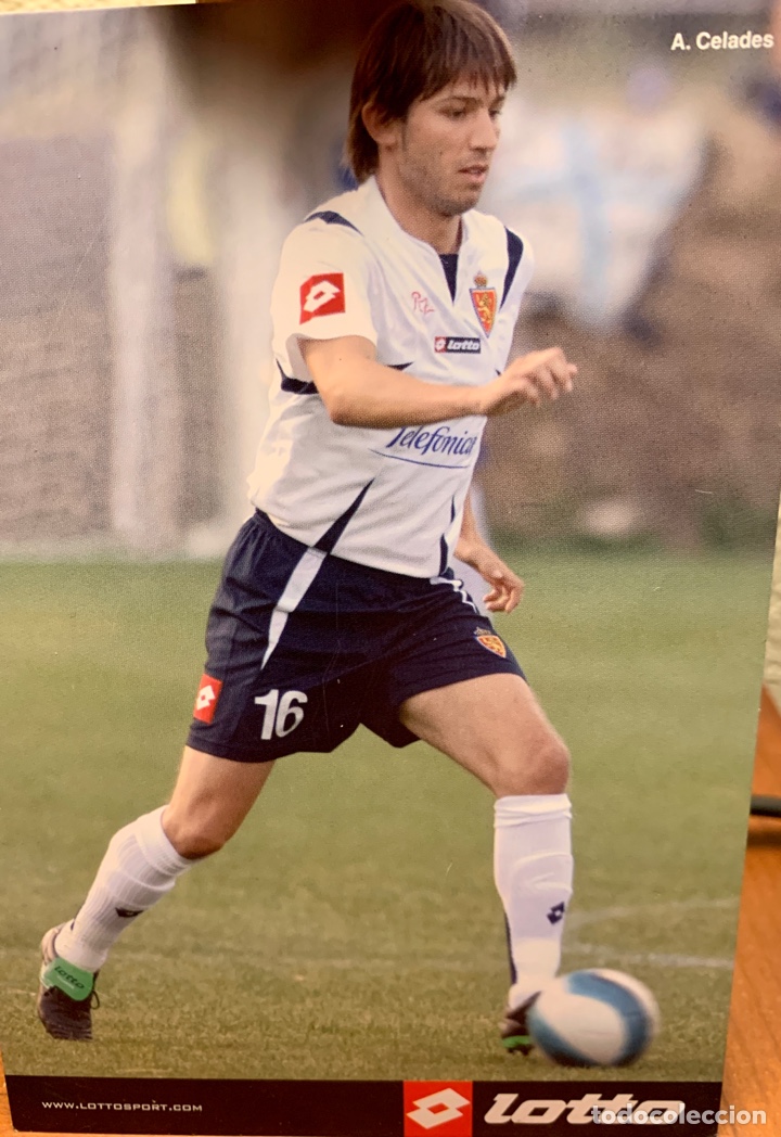 Coleccionismo deportivo: Postal de Albert Celades. Real Zaragoza - Foto 1