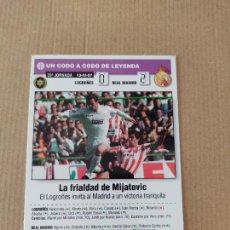 Coleccionismo deportivo: FOTO POSTAL REAL MADRID 96-97 HIERRO MIJATOVIC LIGA 1996-1997 CODO A CODO DE LEYENDA BARCELONA. Lote 364045081