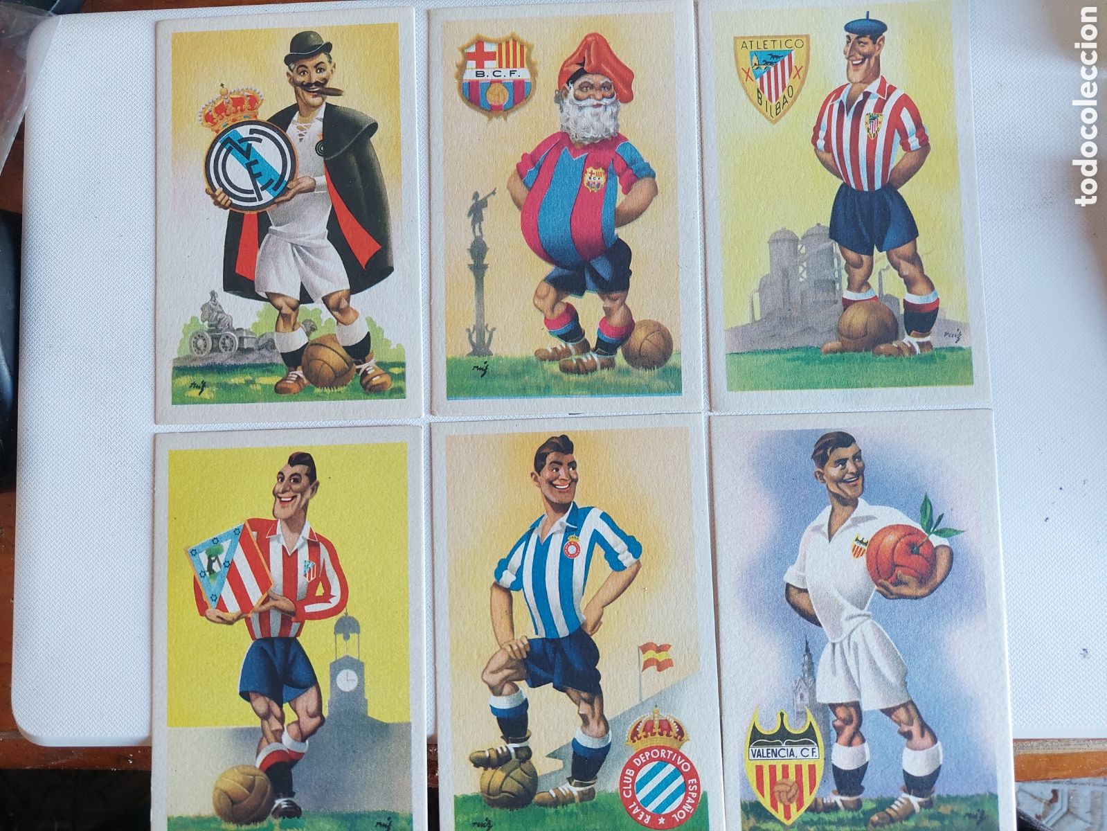 Colecionismo desportivo: Postales de Equipos de Futbol