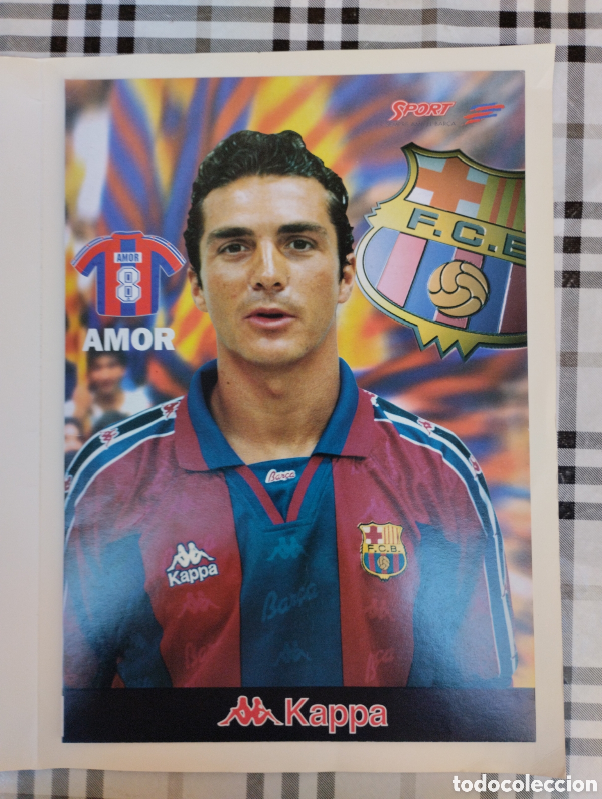 Coleccionismo deportivo: POSTAL LAMINA AMOR F.CBARCELONA. KAPPA .SPORT