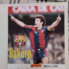 Coleccionismo deportivo: POSTAL BAKERO F.CBARCELONA. CALENDARIO FEBRERO 1996 .SPORT. Lote 366061636