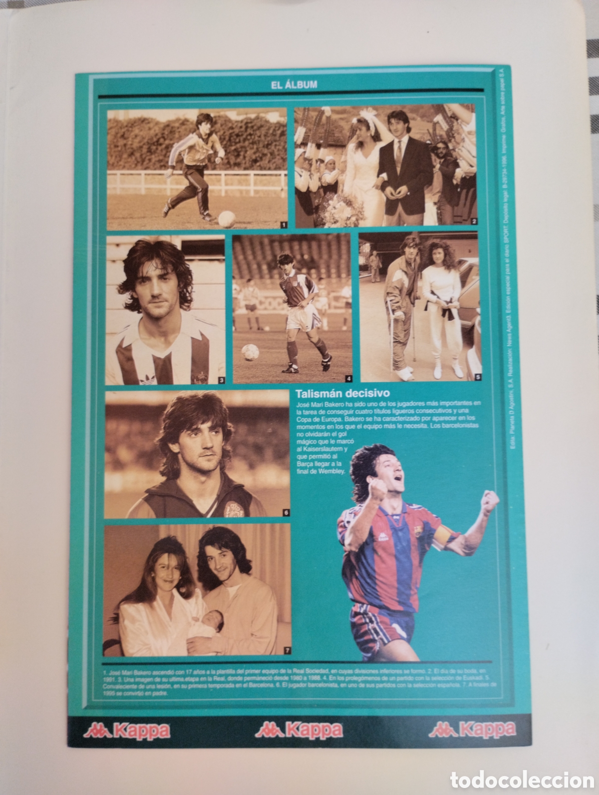 Coleccionismo deportivo: FICHA BAKERO PLANTILLA BAR&Ccedil;A 96/97 . SPORT - Foto 3