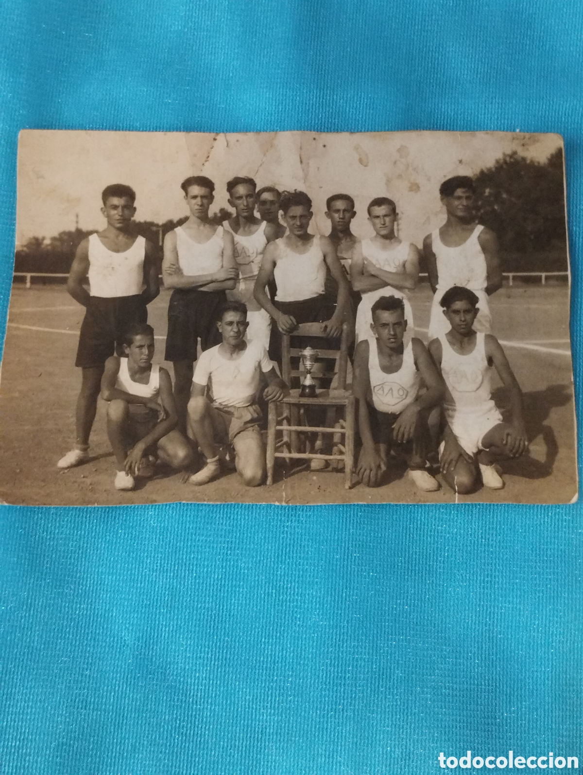 Coleccionismo deportivo: Postal original del a&ntilde;o 1938 de f&uacute;tbol AAO