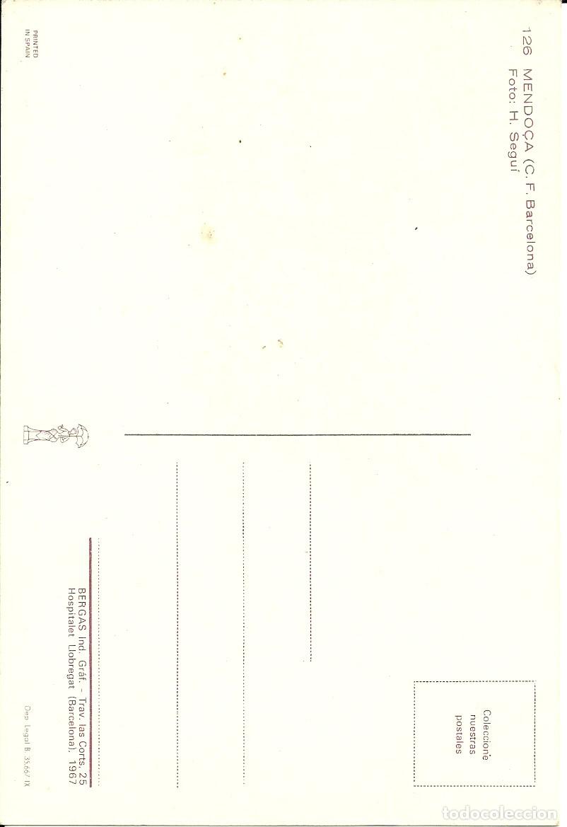 Coleccionismo deportivo: F.C. BARCELONA: POSTAL DE MENDO&Ccedil;A. BERGAS. BAR&Ccedil;A. - Foto 2