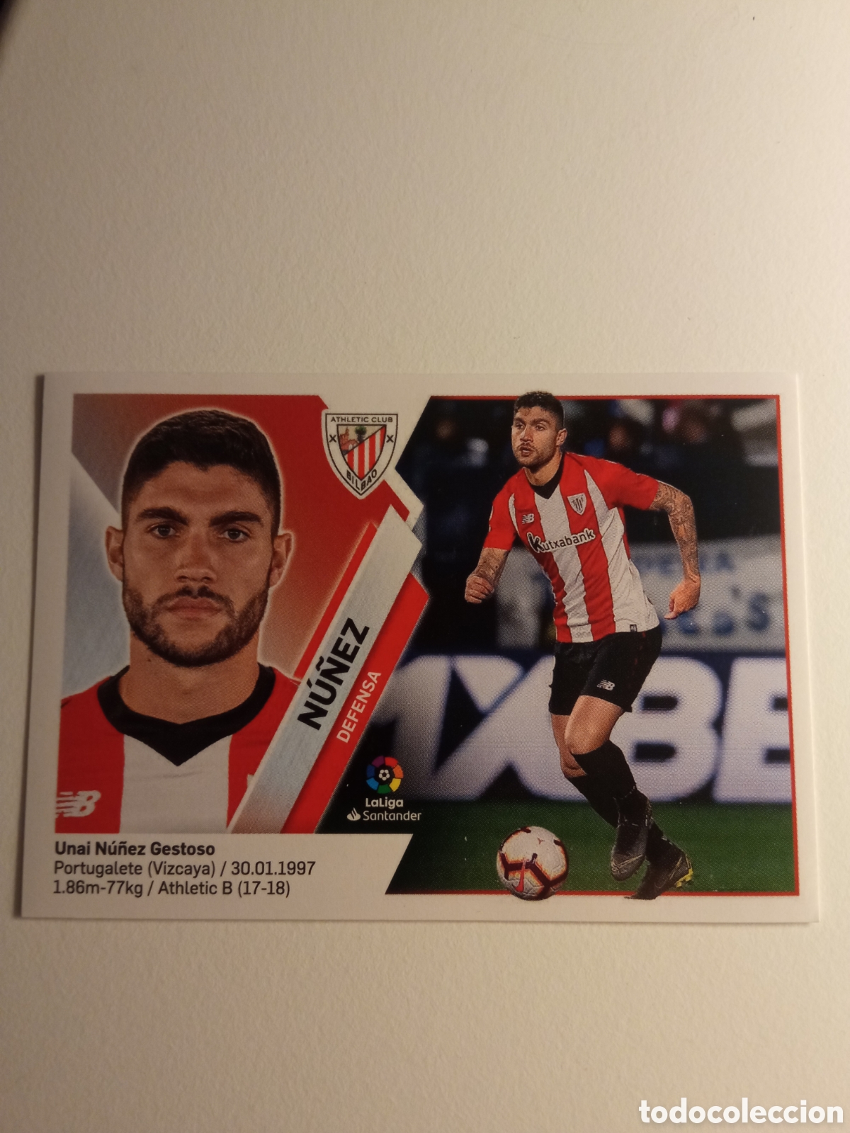 Colecionismo desportivo: NU&Ntilde;EZ 5B, ATHLETIC, LIGA ESTE 19/20