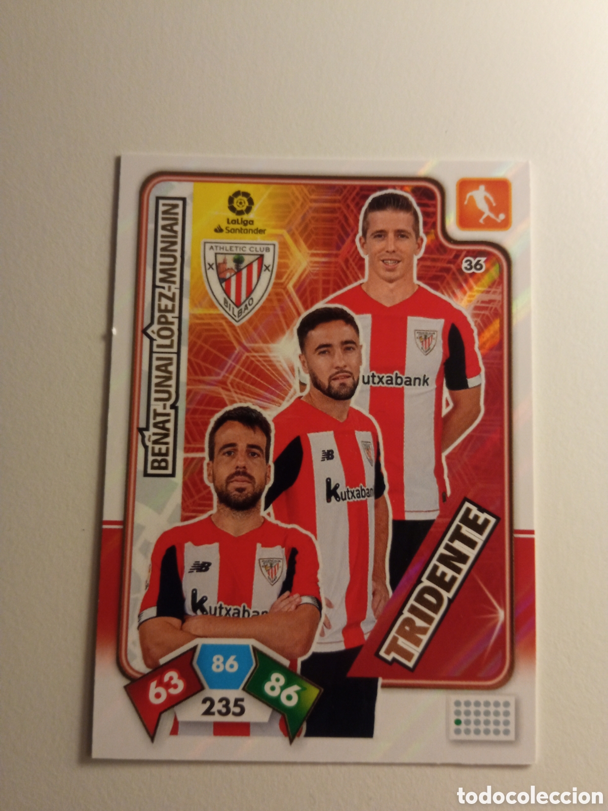 Coleccionismo deportivo: TRIDENTE ATHLETIC 36, ADRENALYN PANINI 19/20 - Foto 1