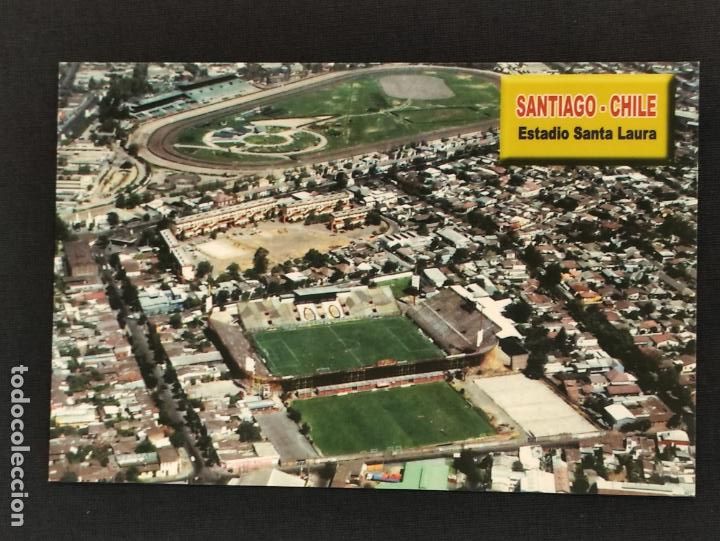 Sammelleidenschaft Sport: POSTAL ESTADIO DE FUTBOL - SANTIAGO - SANTA LAURA - CHILE -