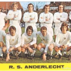 Coleccionismo deportivo: EQUIPO DEL R,S, ANDERLECHT. 10 X 14,6 CM. ED. BERGAS . VELL I BELL