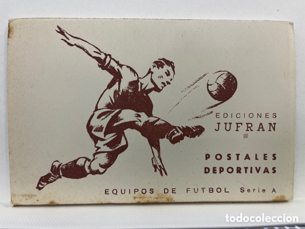 Coleccionismo deportivo: EDICIONES JUFRAN-POSTALES DEPORTIVAS-EQUIPOS DE FUTBOL SERIE A-SERIE COMPLETA 8 POSTALES CON TAPAS.