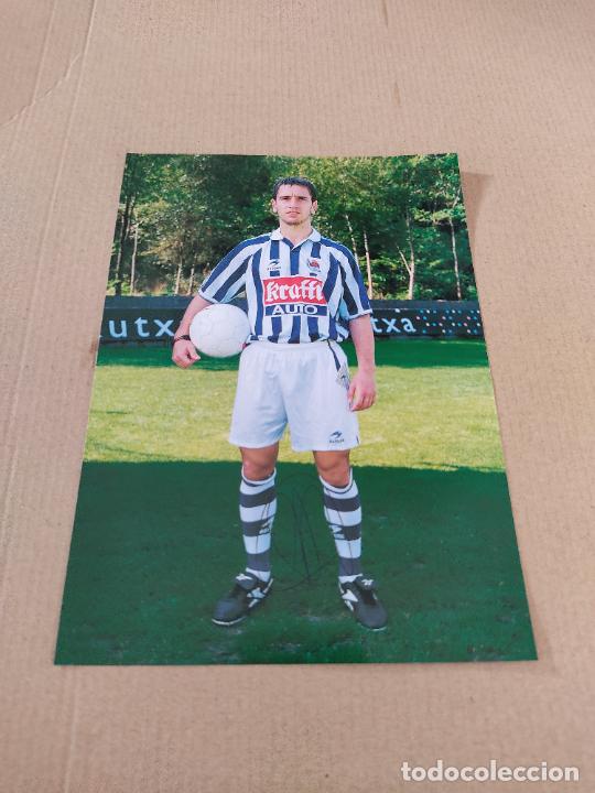 Sports collectibles: LOPEZ REKARTE AUTOGRAFO REAL SOCIEDAD EQUIPO PLANTILLA 97-98 LIGA 1997-1998 KUTXA CAJA GIPUZKOA