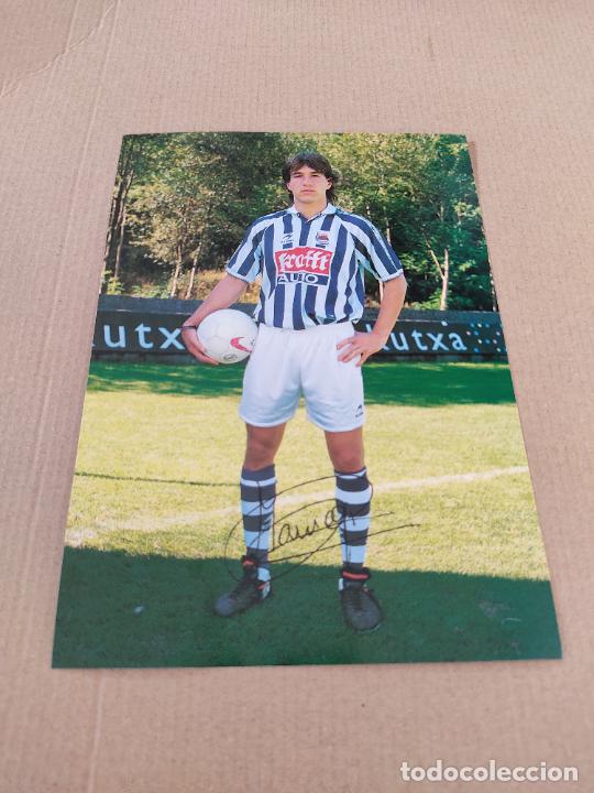 Sports collectibles: IKER SARRIEGI AUTOGRAFO REAL SOCIEDAD EQUIPO PLANTILLA 97-98 LIGA 1997-1998 KUTXA CAJA GIPUZKOA