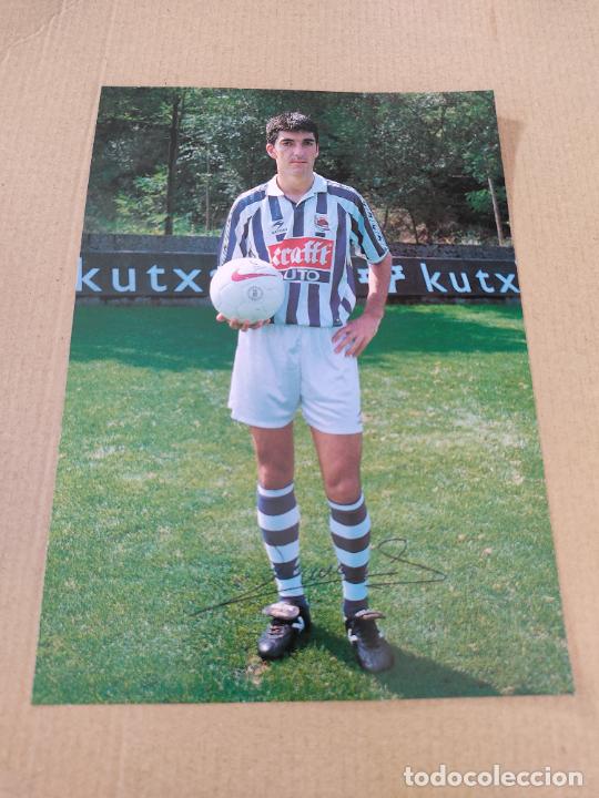 Sports collectibles: IMANOL AUTOGRAFO REAL SOCIEDAD EQUIPO PLANTILLA 97-98 LIGA FUTBOL 1997-1998 KUTXA CAJA GIPUZKOA
