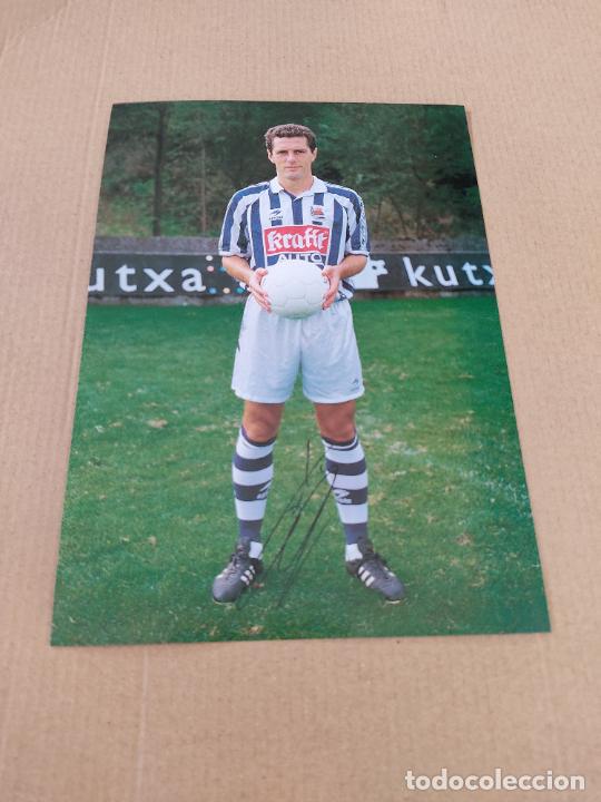 Sports collectibles: FUENTES AUTOGRAFO REAL SOCIEDAD EQUIPO PLANTILLA 97-98 LIGA FUTBOL 1997-1998 KUTXA CAJA GIPUZKOA