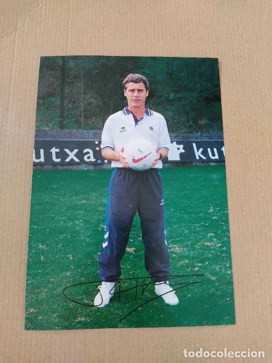 Sports collectibles: LOPEZ UFARTE AUTOGRAFO REAL SOCIEDAD EQUIPO PLANTILLA 97-98 LIGA 1997-1998 KUTXA CAJA GIPUZKOA