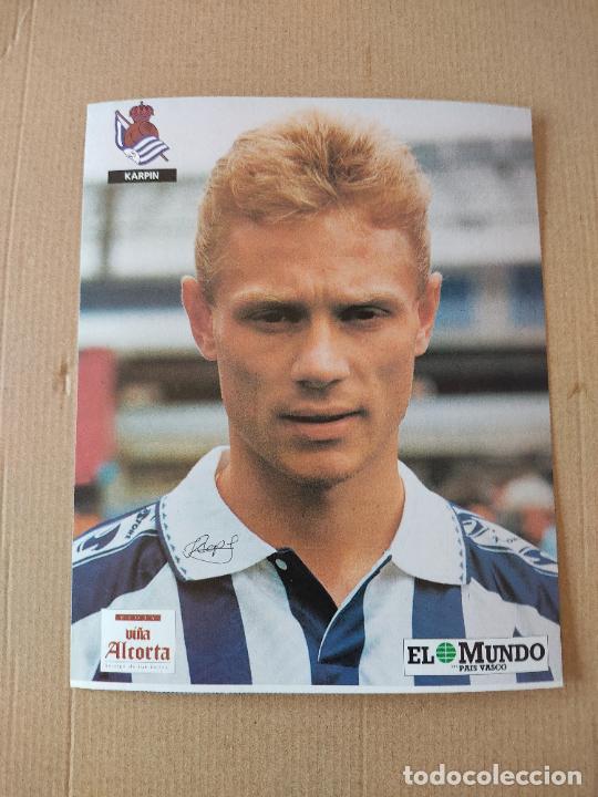 Sports collectibles: VALERI KARPIN POSTAL REAL SOCIEDAD COLECCI&Oacute;N EL MUNDO PAIS VASCO 94-95 LIGA FUTBOL 1994-1995