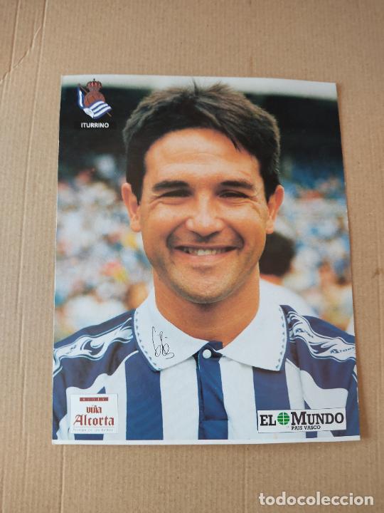 Sports collectibles: ITURRINO POSTAL REAL SOCIEDAD COLECCI&Oacute;N EL MUNDO PAIS VASCO 94-95 LIGA FUTBOL 1994-1995