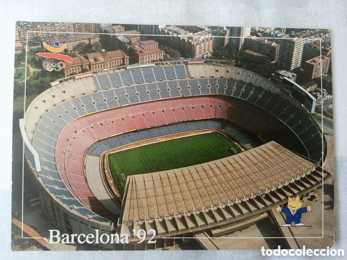 Coleccionismo deportivo: Postal Estadio Camp Nou, Barcelona - Foto 1