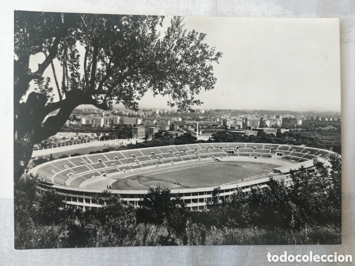 Coleccionismo deportivo: Postal Estadio Ol&iacute;mpico, Roma - Foto 1